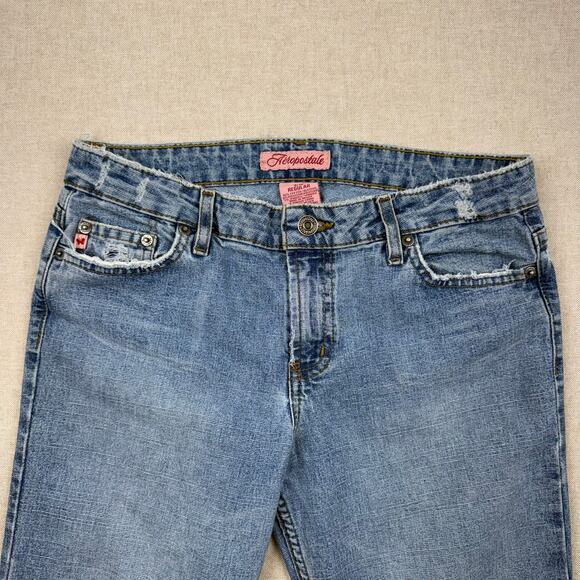 Aeropostale Bootcut Jeans Juniors 9/10 Blue Denim Vintage Y2K Fairy Grunge - Picture 6 of 11